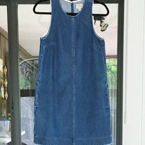 J.Crew Denim Jean Dress Jumper Sleeveless SZ 2